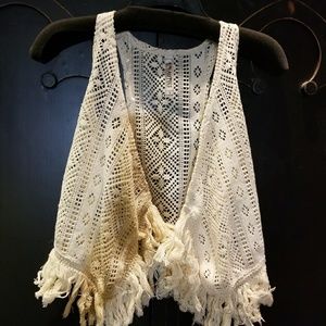 Girls boho chic fringe vest
